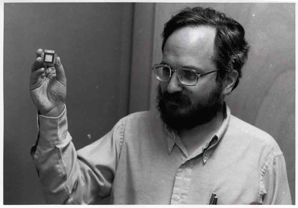 Bob Supnik Holding The MicroVAX II Chip